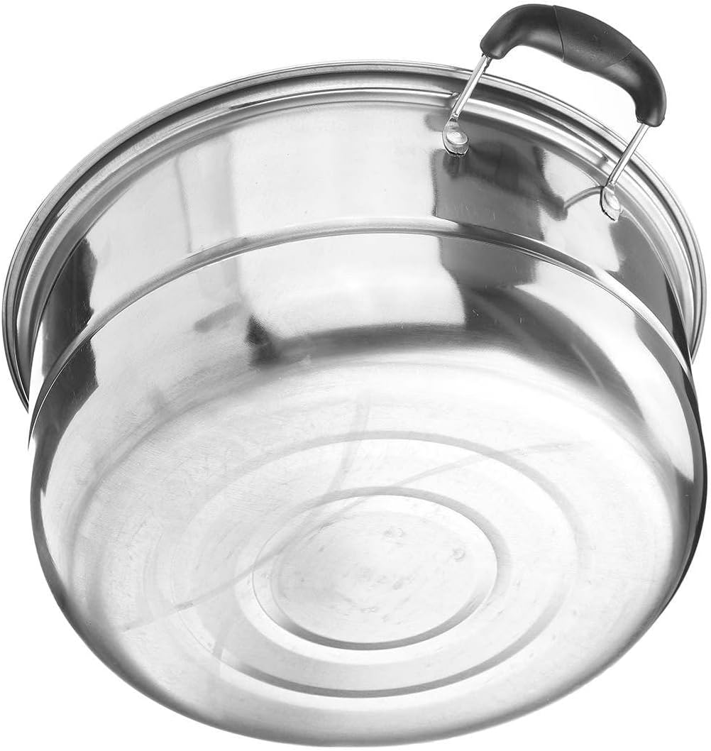 Stainless Steel Three-layer Thickened Steamer Soup Pot Steamer Universal Pot Induction Cooker Gas Stove Steamer(28cm)