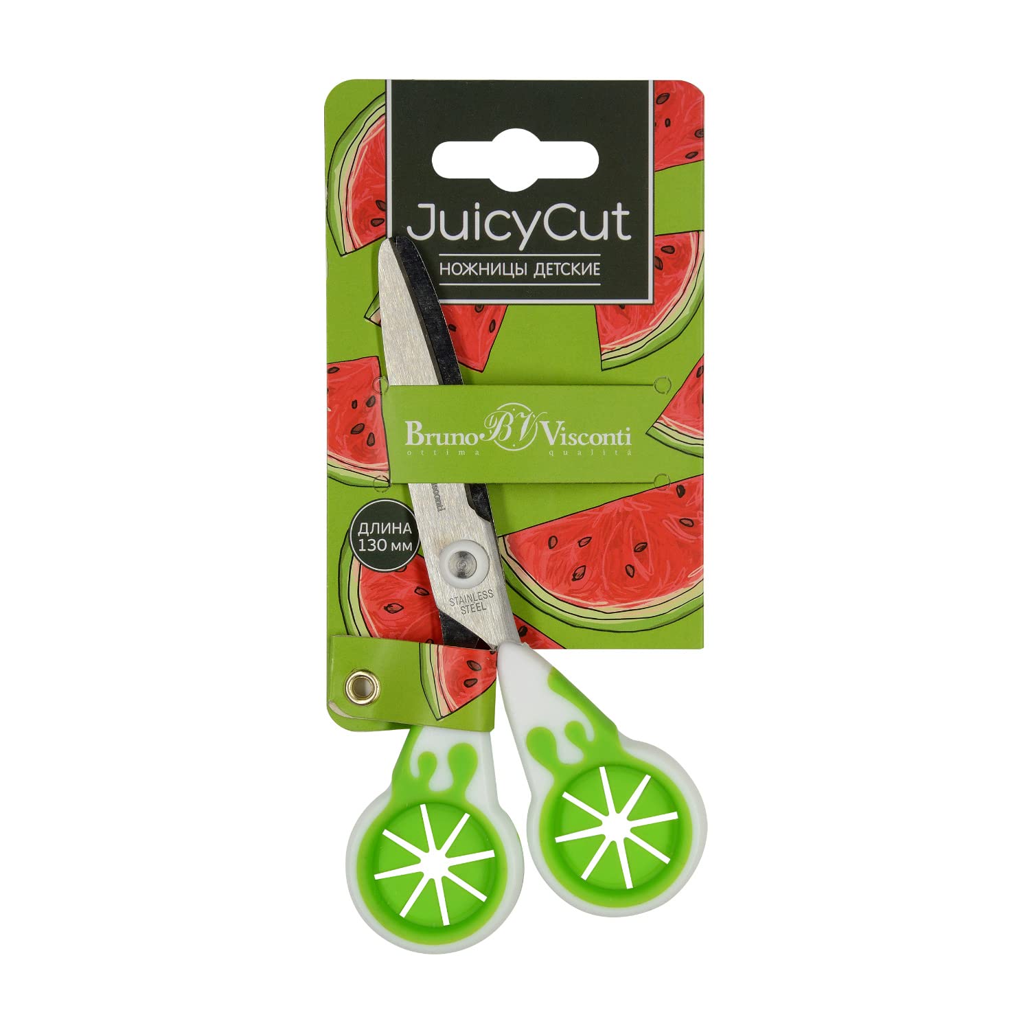 Forbici per bambini "Juicy Cut" 13 cm (verde)