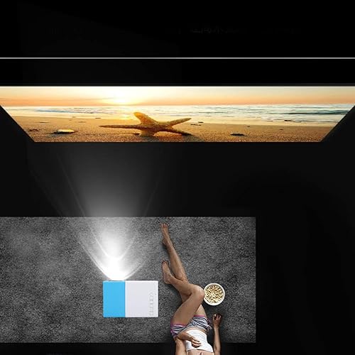 Miniatura 6 de Proyector LED, mini video 1080P HD proyector LED portátil proyector de cine en casa proyector de cine en casa proyección de 20-80 pulgadas 1920*