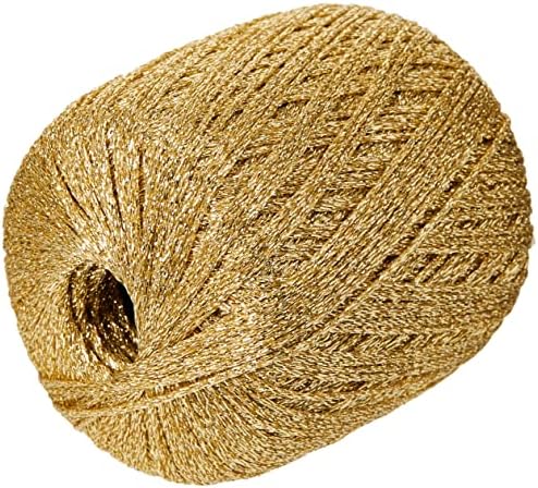 Lammy Yarns Holland Lurex Glitter Yarn Col.02 Lot. 111120 L: 160 m, Gold, 25g