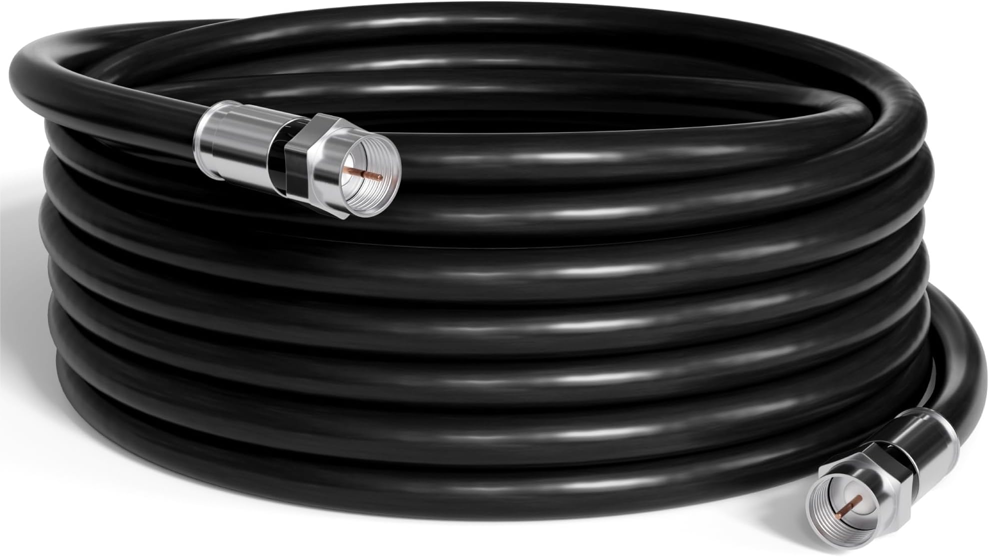 THE CIMPLE CO - RG6 Coaxial Cable 150 FT - RG6 Coax Cable for TVs, Antennas, Internet, CATV, Audio/Video - Dual Shielded Indoor/Outdoor Coax Wire 150 Feet (45 Meters), Black