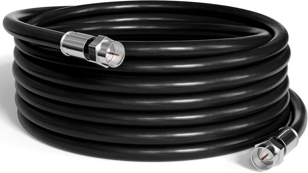 ケーブル　RG6 Cable 100ft Amazon.com: THE CIMPLE CO Coaxial Cable, 100 FT, Indoor/Outdoor