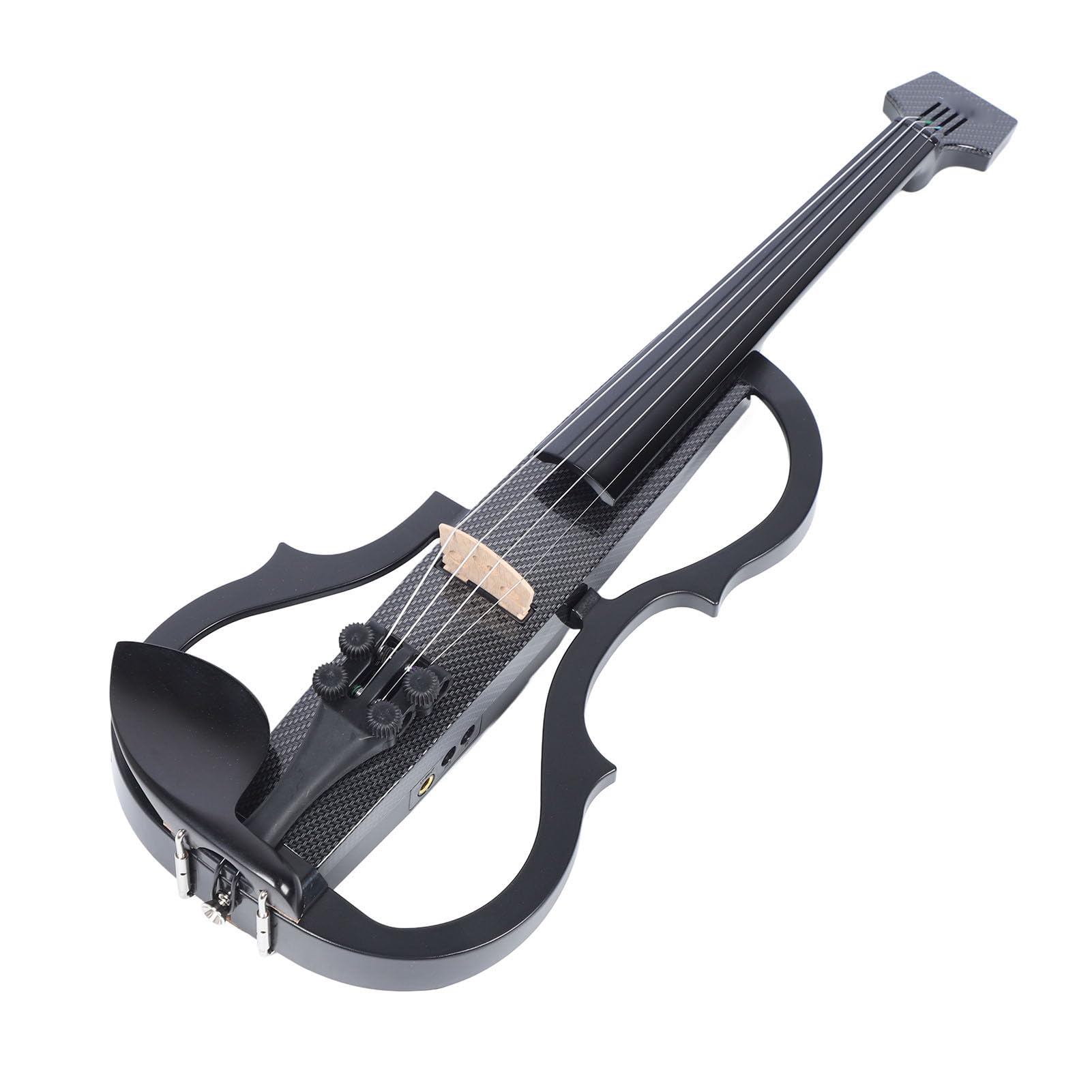 Violino Elettrico Professionale Silenzioso a Grandezza Naturale Robusto e Durevole per Adulti e Adolescenti, Misura 4/4 in ABS in Fibra di Carbonio (Tipo 2)