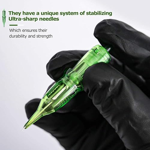 Miniatura 6 de Ambition Máquina rotatoria del cartucho del tatuaje de la pluma de la batería del soldado con las agujas del cartucho del tatuaje del bugpin 9RL de