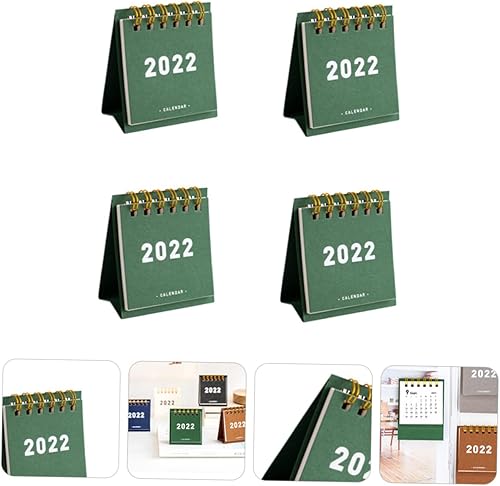 Miniatura 3 de TOGEVAL 4pcs 2023 Steel Coil Daily Kids Pocket Plan Schedule Planner DIY Green Standing School Decoration Simple Agenda Calendar Spiral Portable X