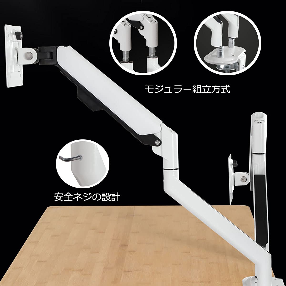 Amazon.co.jp: 2画面 PCモニタアーム 航空アルミニウム モニターアーム