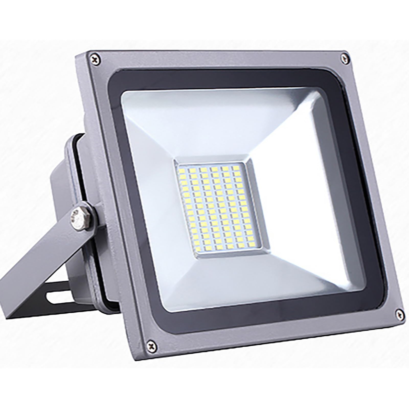 KXEcoLife IP65 Waterproof Outdoor Ground Flood Lamp, 3000K/6000K White Color Lighting Security Fixture for Exterior Yard Patio Stadium(Warm White,50W)
