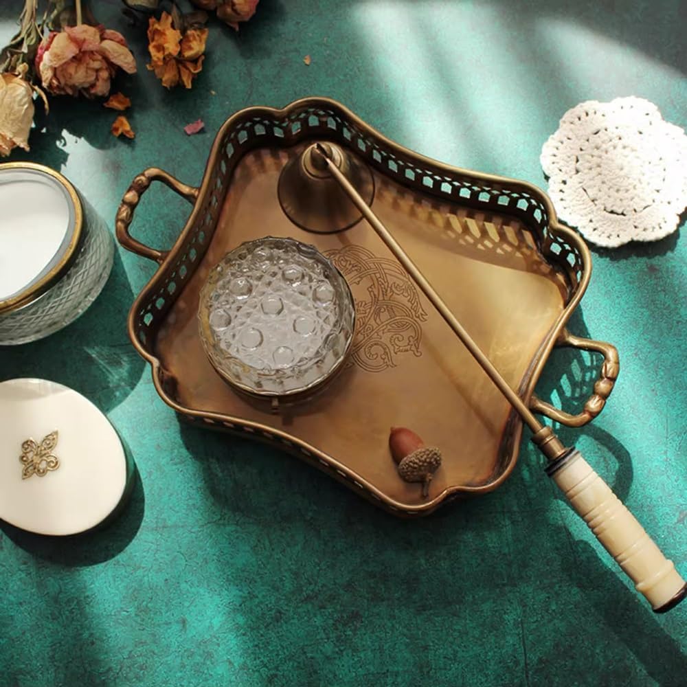 Long Handle Candle Snuffer, Decorative Rustic Brass Candle Extinguisher Candlesnuffer, Unique Farmhouse Decor Candle Accessories