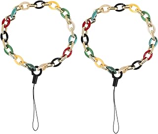 Obuyke 2 Pçs Cordão De Corrente De Telefone Móvel Acessórios Chave Cordão Para Mulheres Pulseira De Chave Para Telefone Móvel DIY Corrente Para Pendurar Pulseira Para Telefone Corrente
