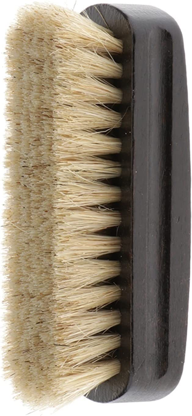 Cepillo for Zapatos, Cepillo de Limpieza de Madera Natural Cepillo for Zapatos de Pelo de Caballo Mango de Madera Pulida Cuero Natural Pelo de Caballo Real Cepillo for Botas Pulido Suave