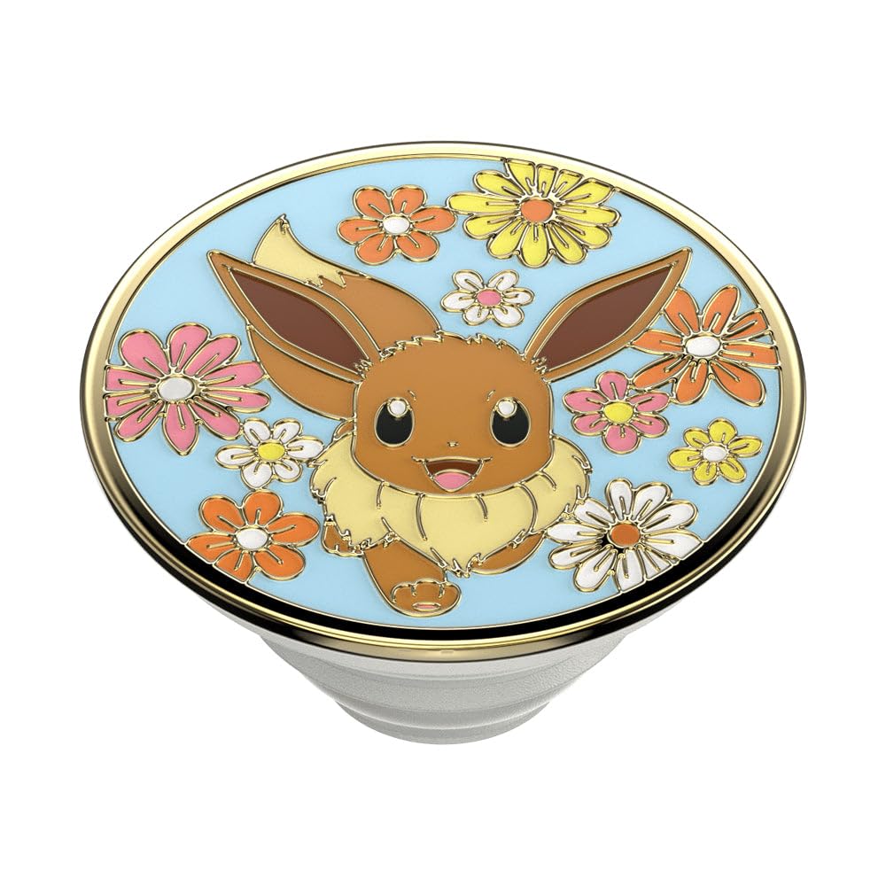 PopSockets: PopGrip - Expanding Stand and Grip with a Swappable Top for Smartphones and Tablets - Pokémon - Floral Eevee Enamel - Image 3