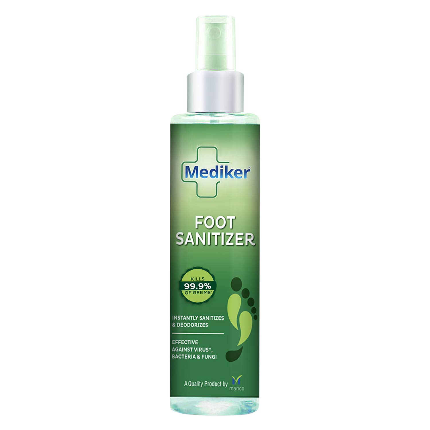 Mediker Foot Sanitizer Spray, Kills 99.9% Germs, Instantly Sanitizes & Deodorizes, Effective Against - Virus^, Bacteria & Fungi, 200 ml (B08BG1DT3C) Amazon Price History, Amazon Price Tracker