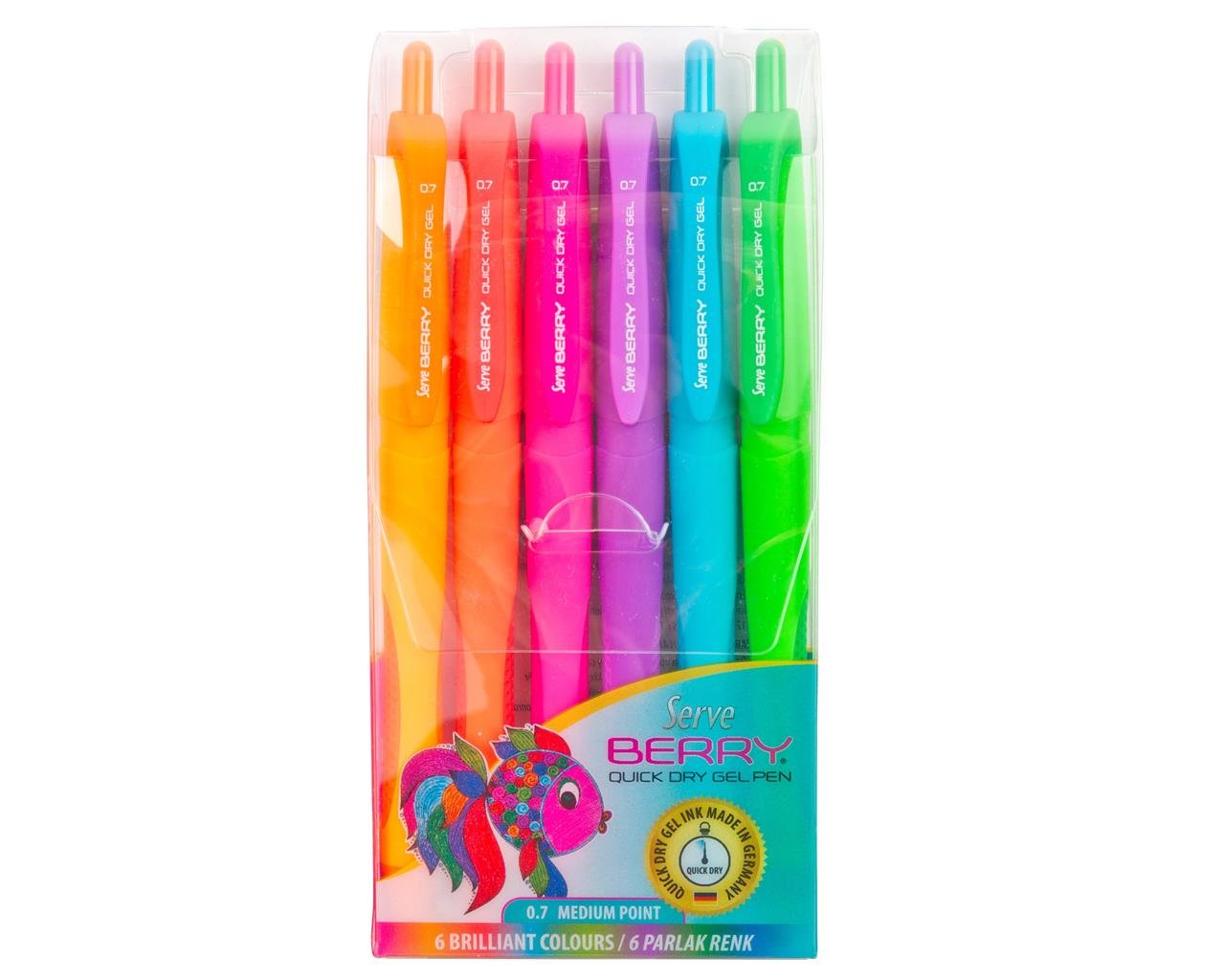 Serve Berry Jel Kalem 07mm Karma Blister 6li
