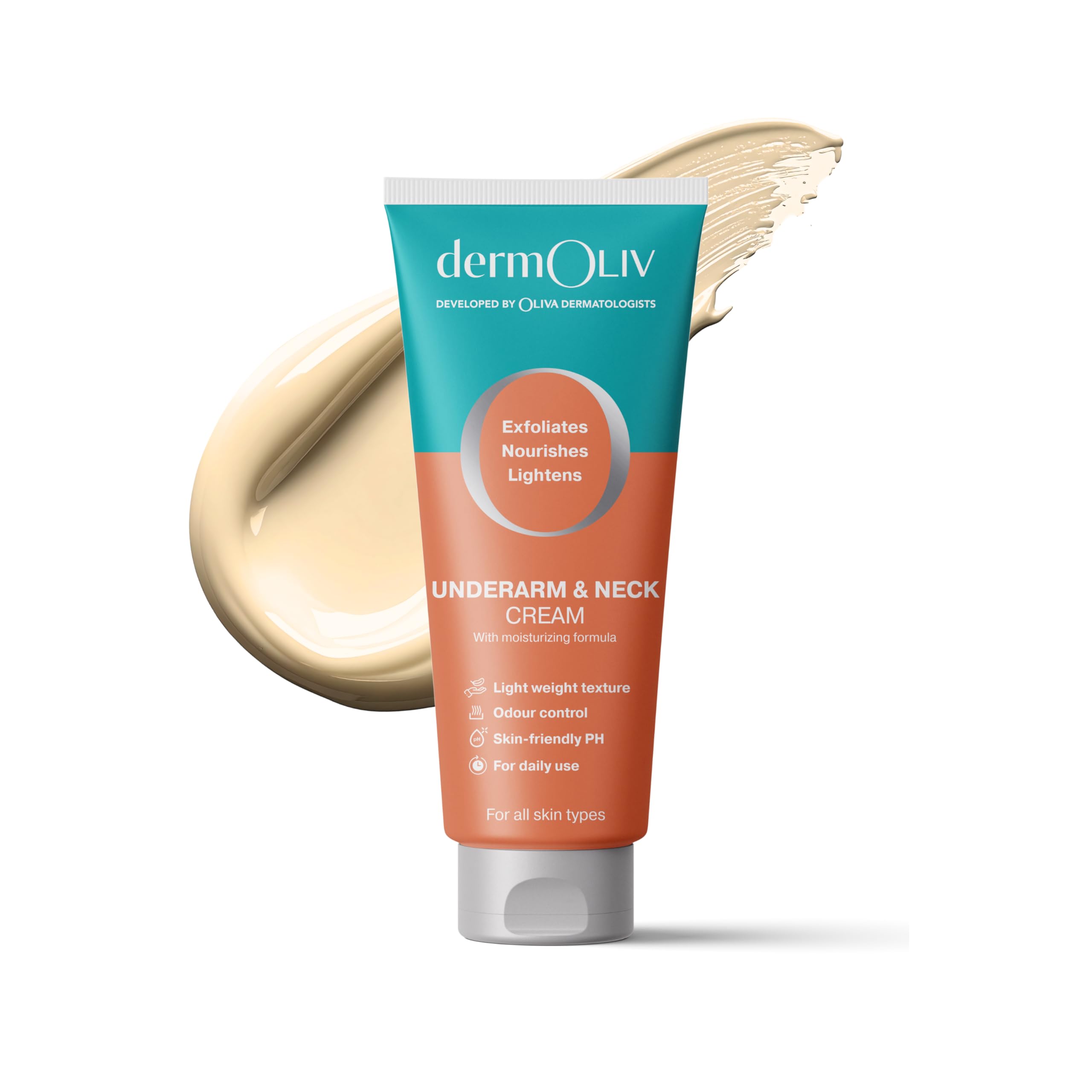 Under Arm & Neck Brightening Cream 50gm | Kojic Acid 2%, Glycolic Acid 2%, Lactic Acid 2% & Niacinamide | Reduces Dark Underarms & Neck Pigmentation | Smoothens Rough Skin | Fragrance Free-image-14