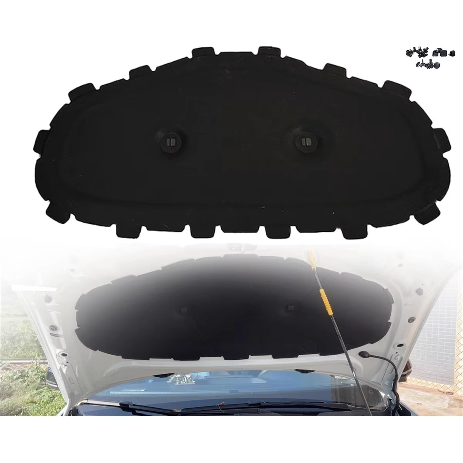 Isolamento Cofano Motore Compatibile Con Per Tharu XR 2024 2025 2026 Cofano Motore Anteriore Pad Isolante Tappetino Insonorizzato Copertura Schiuma Suono Calore Cotone Ignifugo