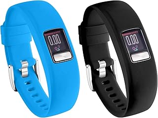Ansblue Strap for Garmin Vivofit 4, Smooth Silicone Replacement Wristbands for Garmin Vivofit 4 Activity Tracker, with Secure Metal Watch Clasp Buckle Straps Large Small