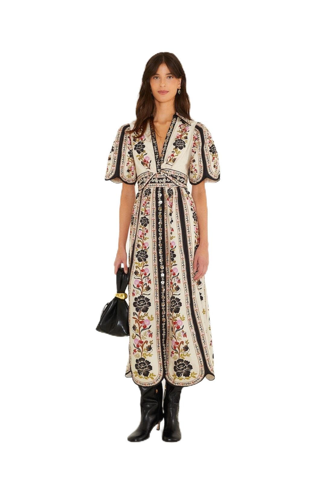 Delicate Floral Midi Dress