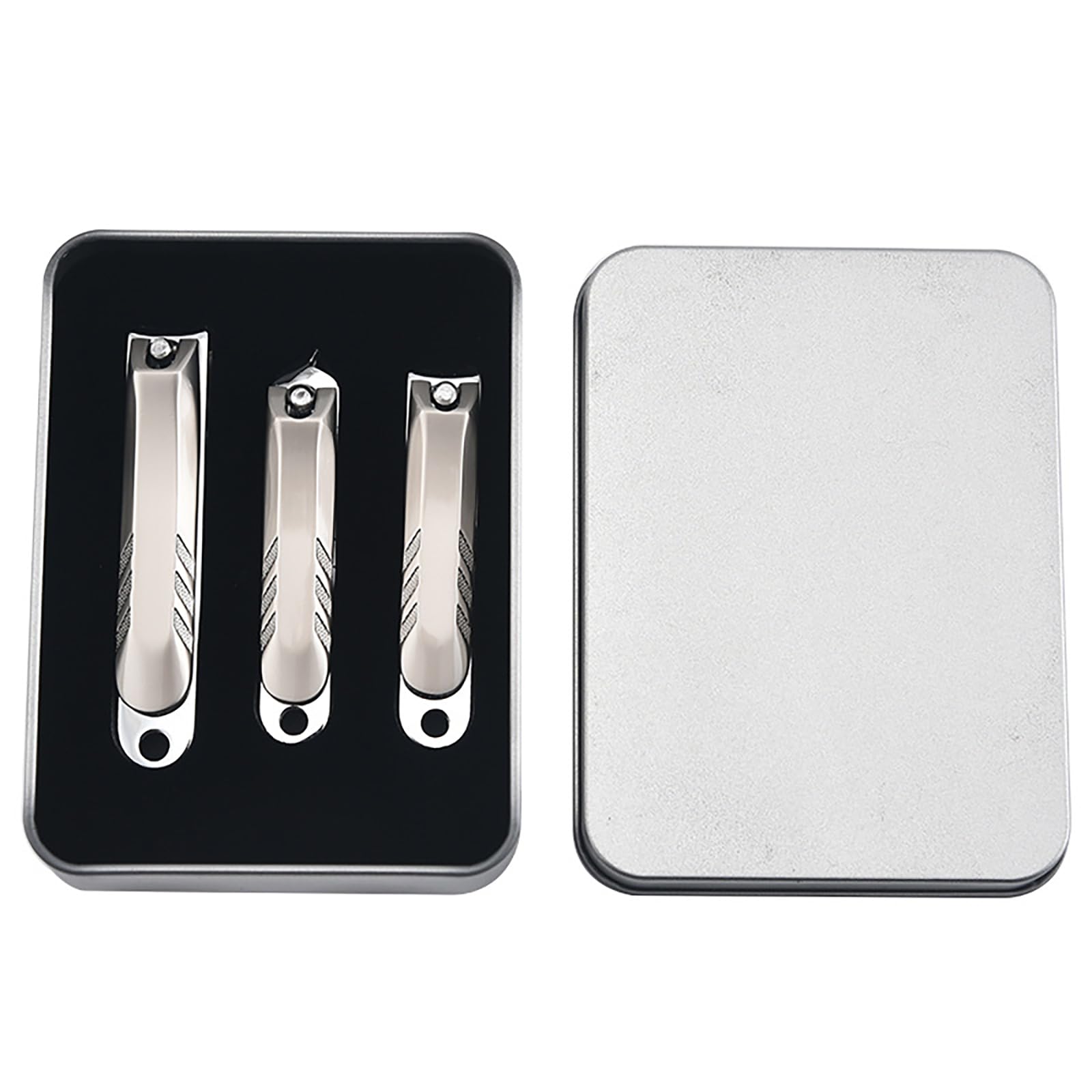 Set manicure professionale per pedicure, 3 pezzi, strumenti per la cura delle unghie, kit per la cura delle unghie, con custodia in acciaio inox, per unghie spesse, regalo per uomini e donne