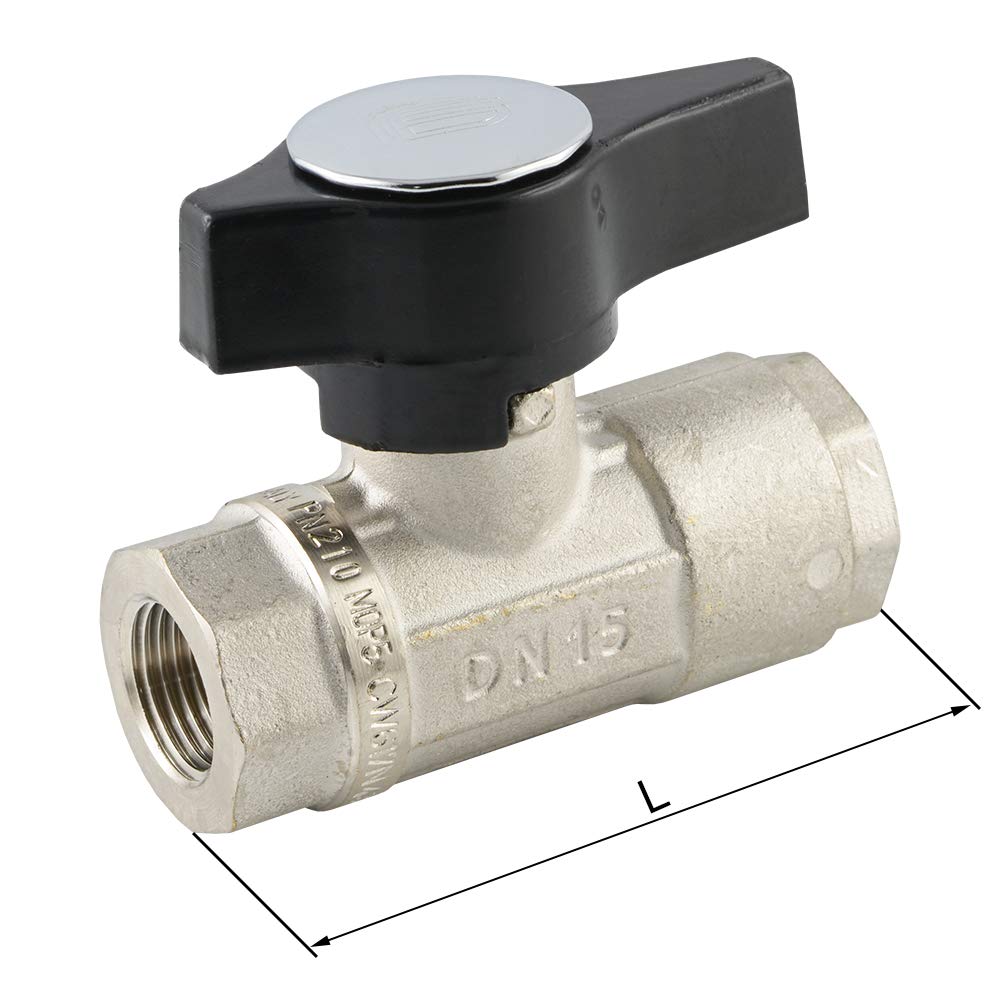 Fittingteile - Hochdruck-Kugelhahn bis 210 bar Wasser Hydrauliköl Druckluft Ventile (Gewindegröße: G 3/8")