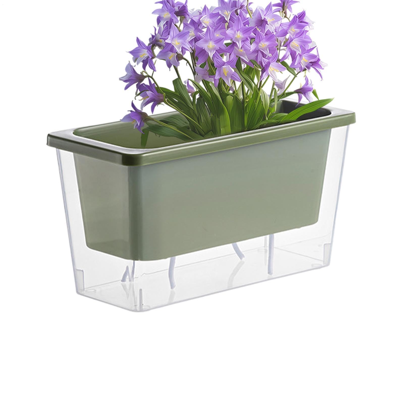 Pots à arrosage automatique extérieur et intérieur avec coton absorbant