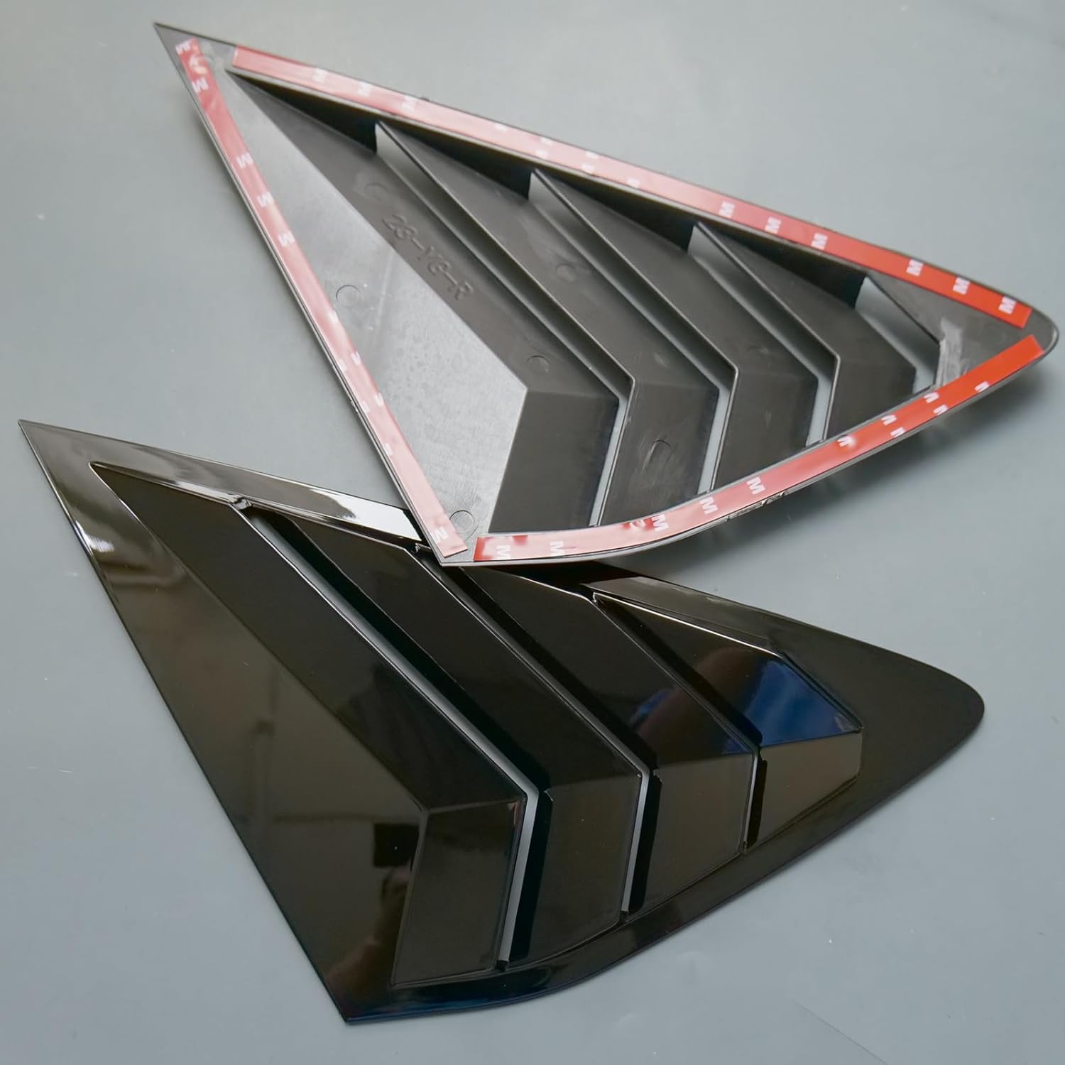 ZiWen 2X Sport Style Quarter Window Scoops Louvers for Honda Accord Sedan 2023 2024 2025 2026 (Gloss Black)