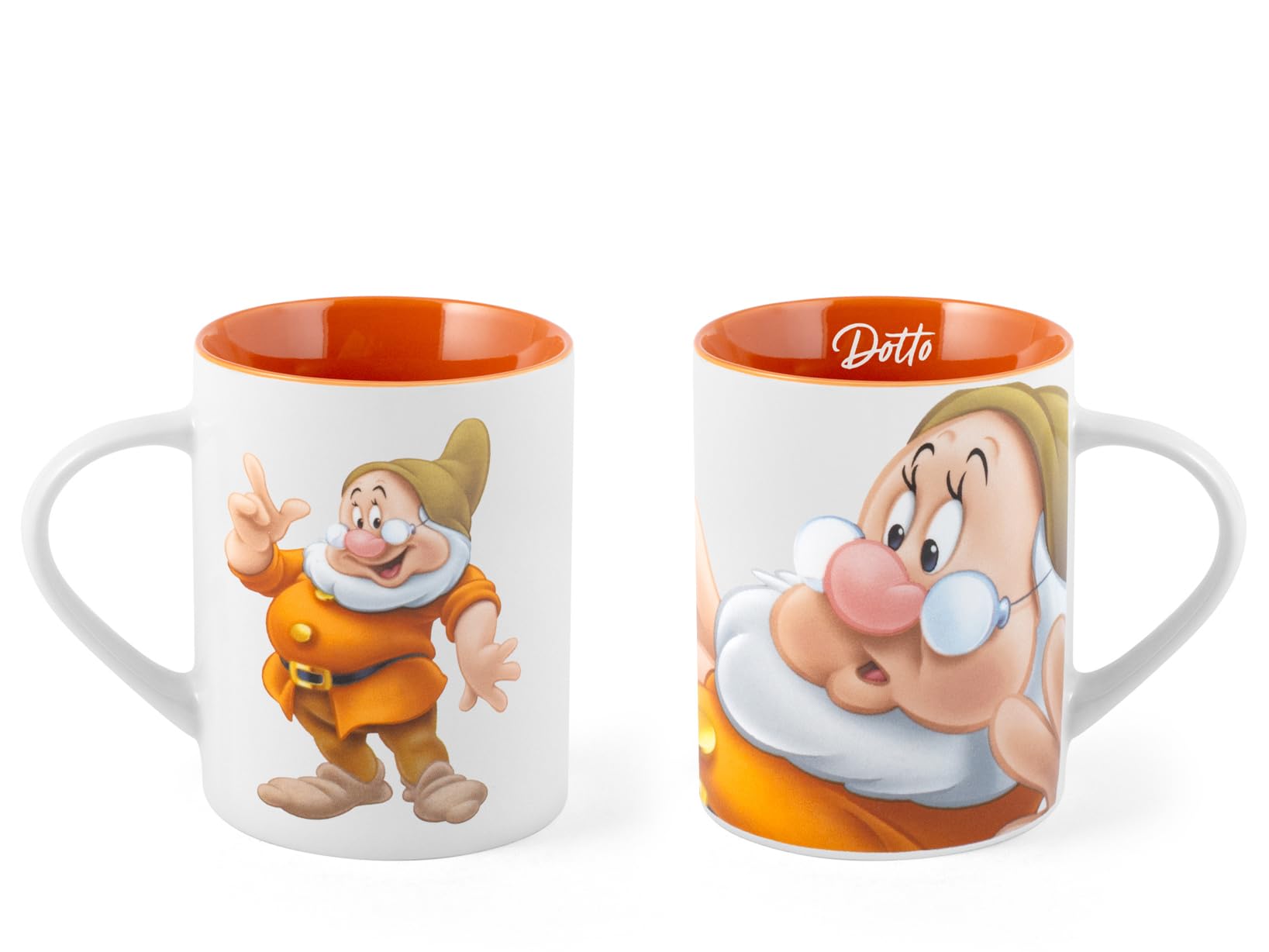 HOMe Disney zestaw 12 kubków POP z nowej porcelany kostnej, 330 cm3 – Królewna Śnieżka i siedmiu krasnoludków, różne postacie, można myć w zmywarce i używać w kuchence mikrofalowej