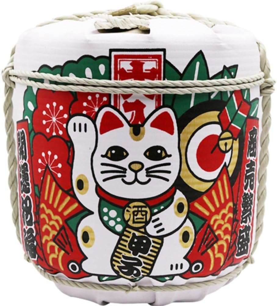 Japanese Sake Barrel Japanese Decor Japanese Restaurant Decor Model for Restaurant Decorative Barrels Nylon, Foam, Sand
