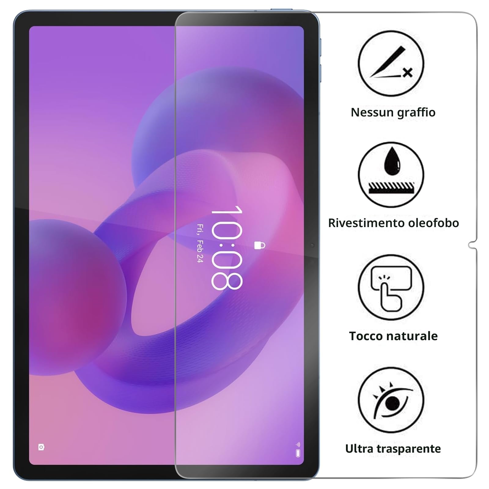 Pellicola Protettiva Vetro Temperato per Lenovo Idea Tab 11 Pollici / Lenovo Tab M11 2 Pack