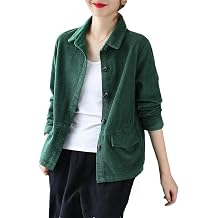 Dvbfufv Women's Spring Autumn Corduroy Long-Sleeved Short Jacket Women's Coat Femalet Single-Breasted Coat