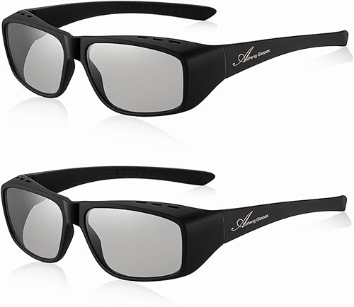 Gafas Pasivas 3D Cinema Marco Grande, Más Claro, Brillante, Para Película RealD 3D (Paquete de 2)