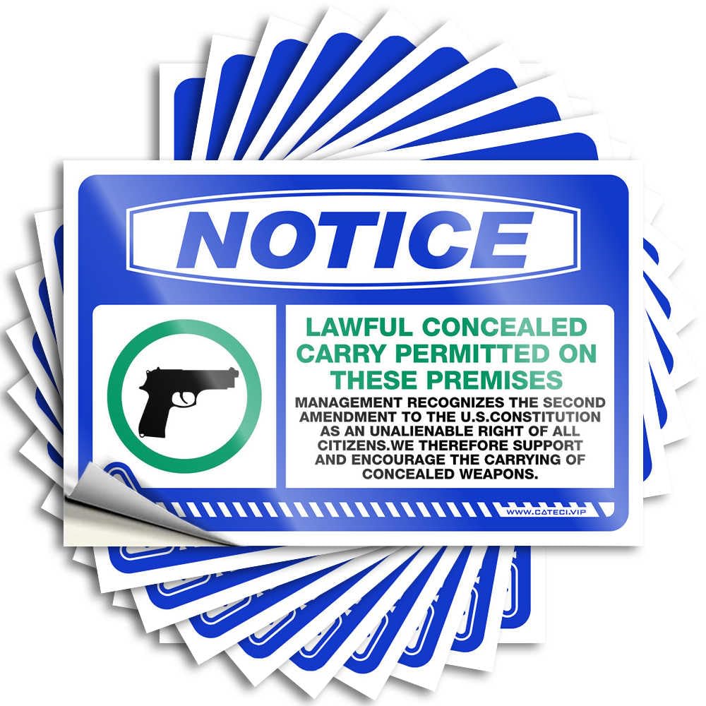 Notice Lawful Concealed Carry Permitted On These Premises Vintage Farmers DIY | Cute Tattoos Wall Removable Vinyl Sticker Decal(8X12CM)