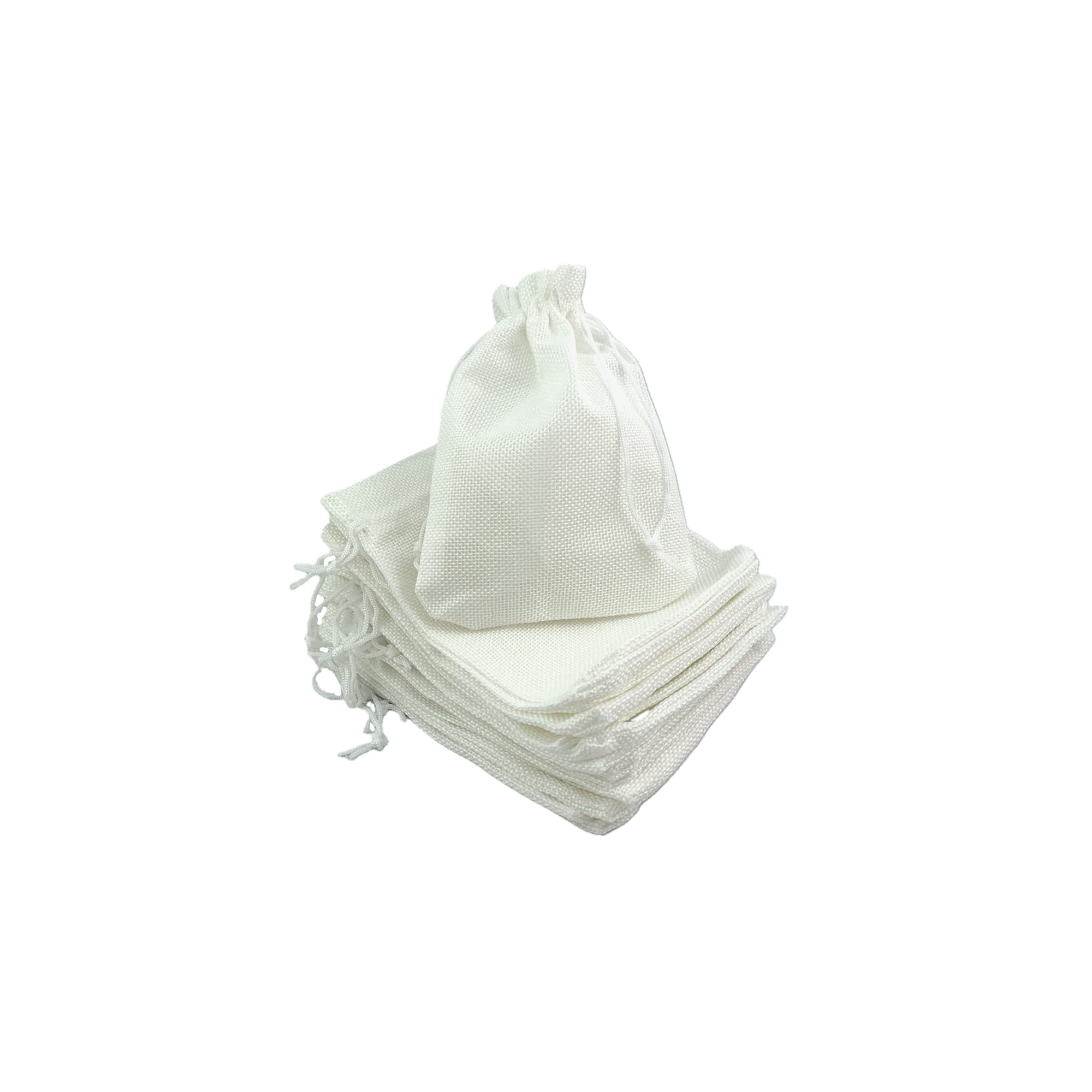 Palmhomee Pack of 25 Burlap Gift Bags with Drawstring Linen Jewelry Pouches Wedding Hessian Jute Bags for Birthday and Treat Pouches Party Wedding