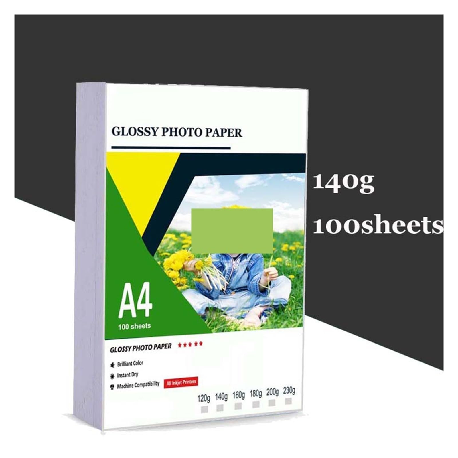 DAVBIR A4 100 fogli carta fotografica lucida stampante carta fotografica carta lucida for ufficio stampante a getto d'inchiostro perfection (Color : 140g)