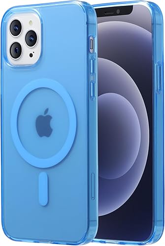 Funda para iPhone 12 Pro Max con diseño previsto para MagSafe de 10 pies, resistente a las caídas, con sensación de piel mate, cubierta trasera,