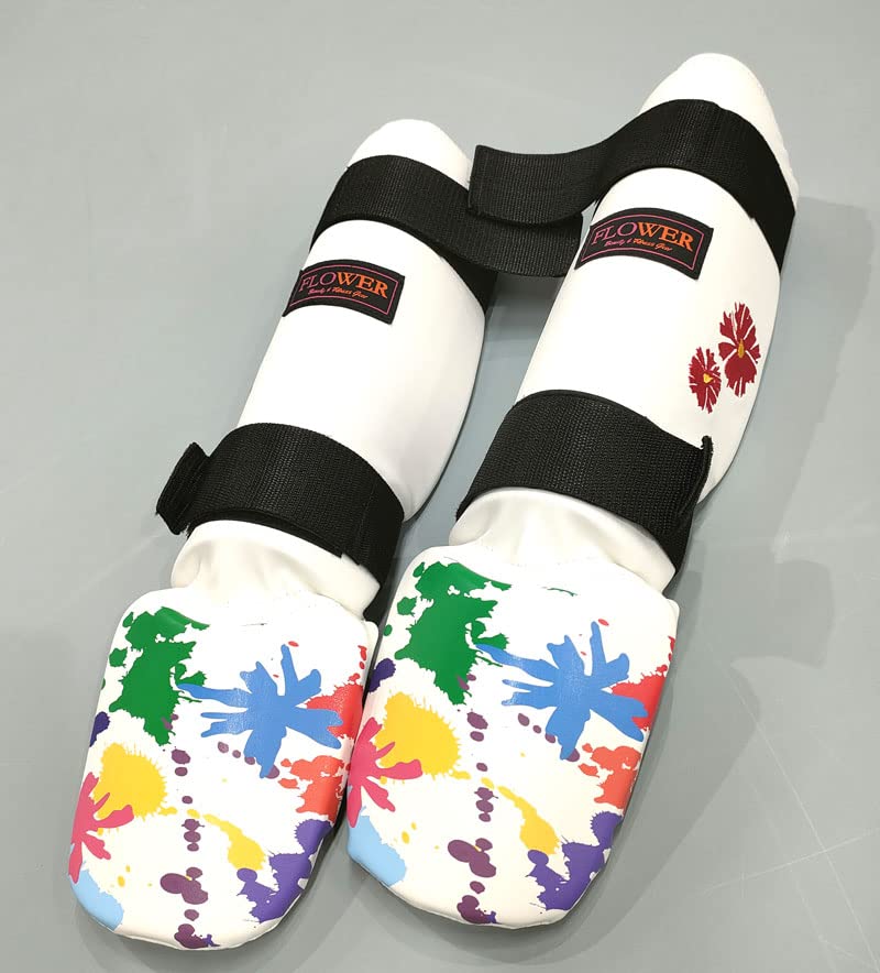 Amazon | FLOWER SHIN GUARD 2209 WHITE シンガード レガース 脛当て