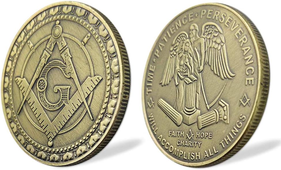 Masonic Coin Freemasons Master Mason Blue Lodge Commemorative Challenge Coin
