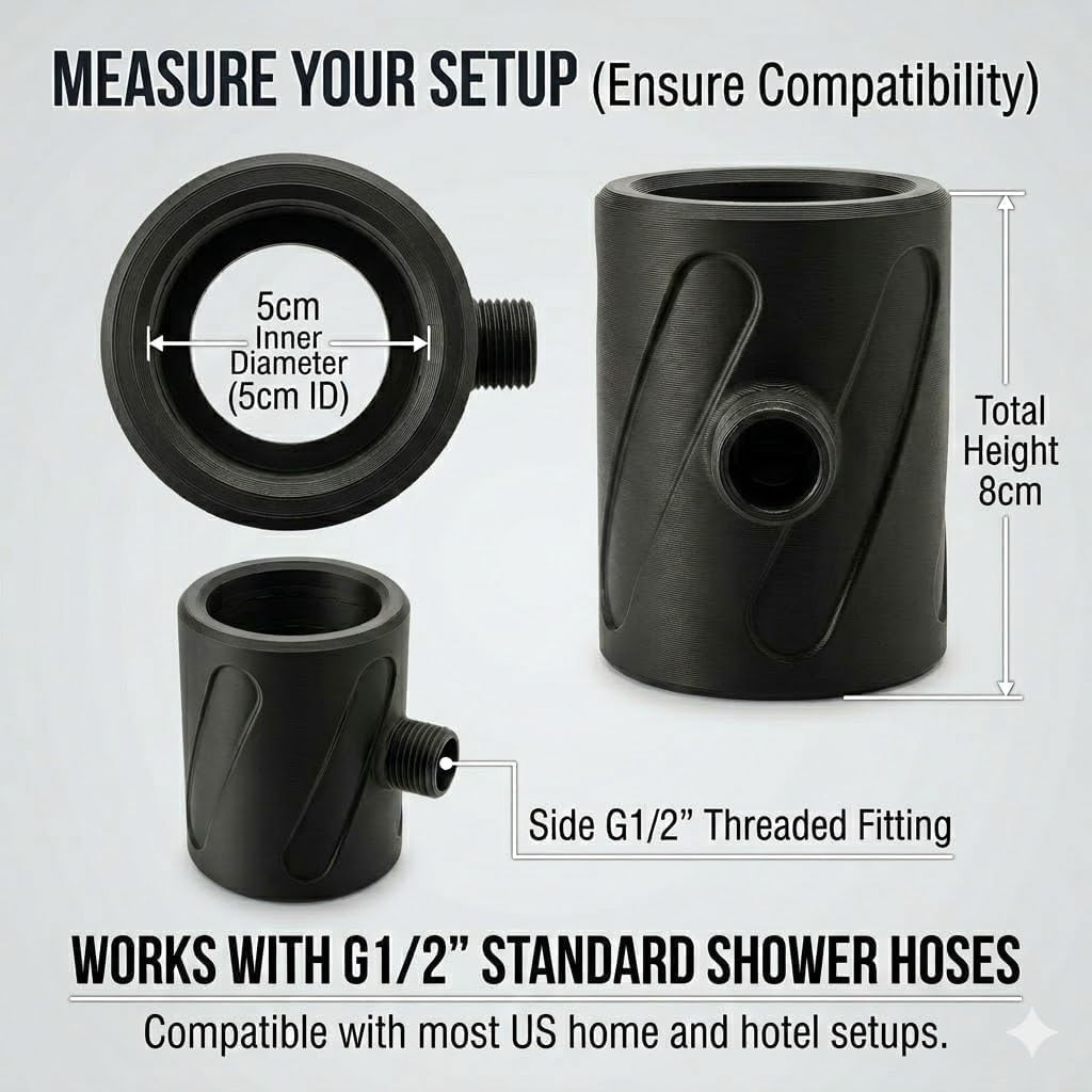 Mens Shower Head - Men's Cleaning Shower Head - Handheld Coarse Hole Design - Easy to Install image 4