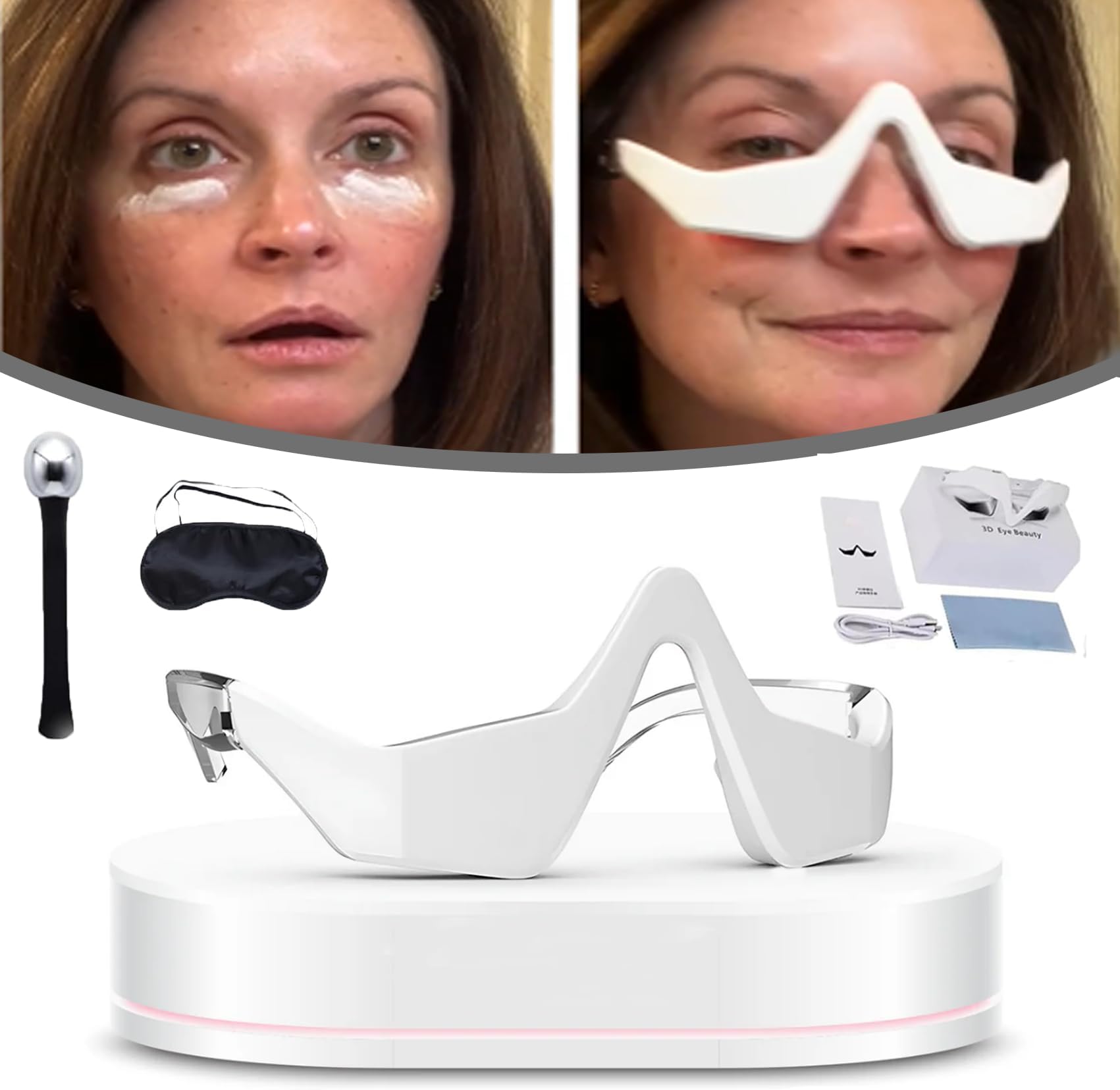 Botanique Paris - Revitaleyes Under-Eye Red Light Glasses, Botanique Paris Under Eye Red Light, Revitaleyes Red Light Glasses for Reduce Dark Circles,Tighten Eye Bags,Reduce Fine Lines