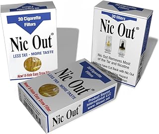 Nic-Out Cigarette Filters 3 Packs (90 Filters) Smoking Free Tar & Nicotine Disposable Nicout Holders for Smokers DON'T QUIT SMOKING Nicfree