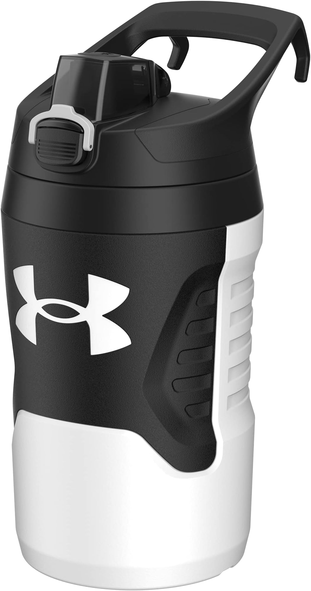 32 oz Insulated Water Bottles - Sports Water Jug with Fence Hook, Leak Resistant for Baseball, Football & More, 32 oz Insulated, White/Black