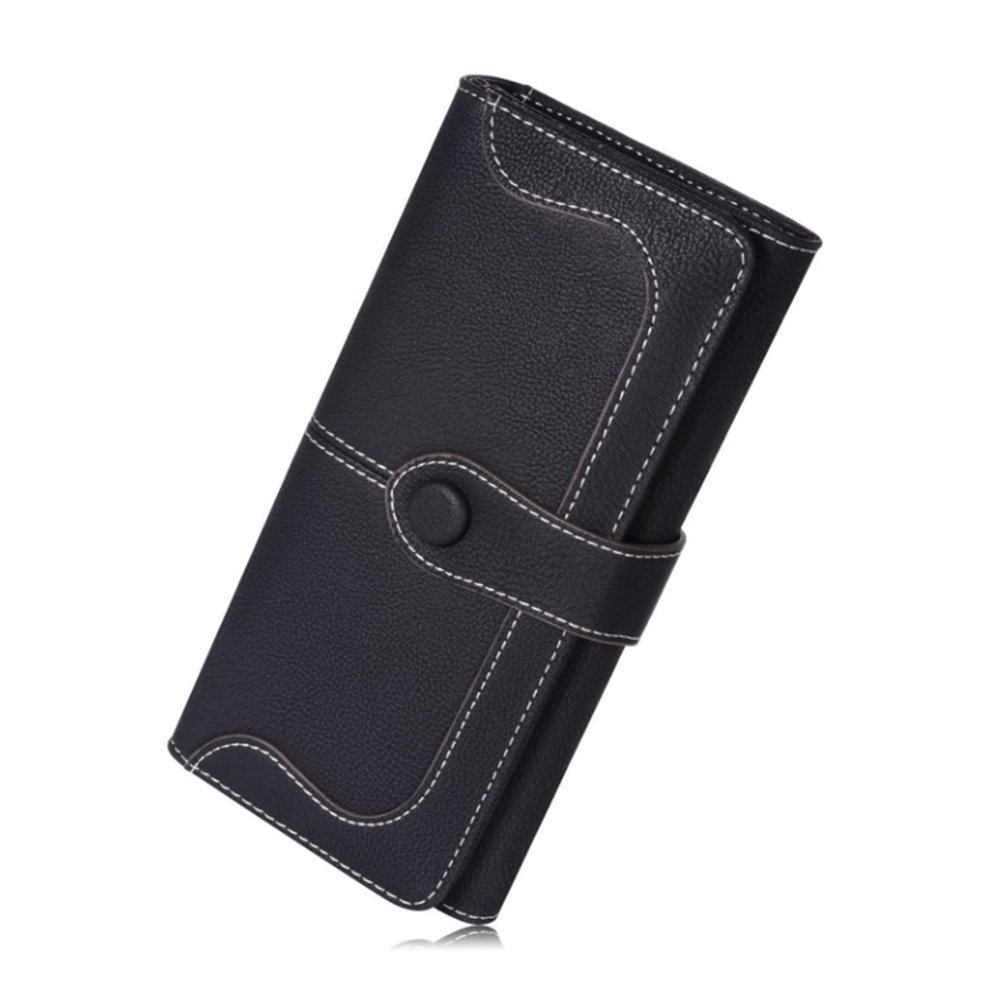 MANGO KING Women's Long Vintage Leather Suede Women's Wallet Purse (1)