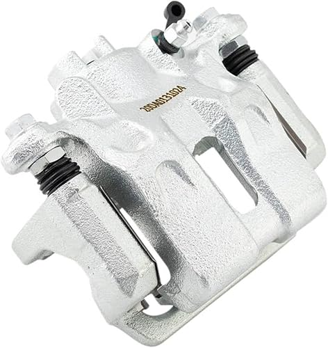 Miniatura 4 de TRQ Kit de pastillas de freno trasero y rotor, pinza de freno, kit químico, pastillas de freno, rotor de freno de cerámica premium recubierto G