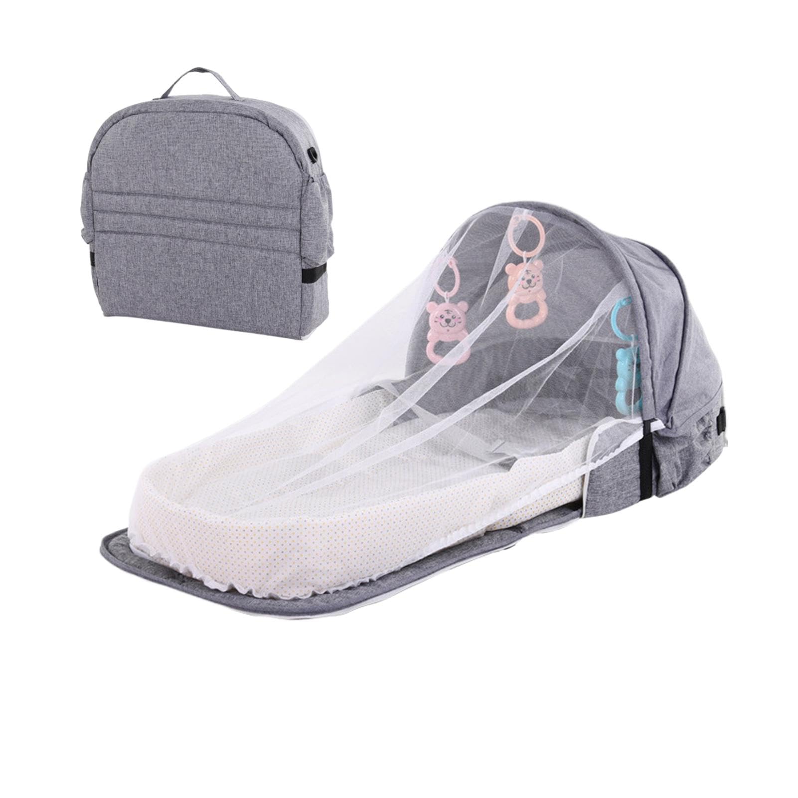Culla da viaggio per bambini, lettino da viaggio per bambini - Letto da co-sleeping per bambini anti-pressione,Lettino da viaggio pieghevole leggero per lettino da viaggio pieghevole per