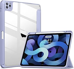 DTTOCASE for iPad Pro 12.9 Case 6th/5th/4th/3rd Generation 2022/2021/2020/2018,Clear Shockproof Back Cover[Built-in Pencil...
