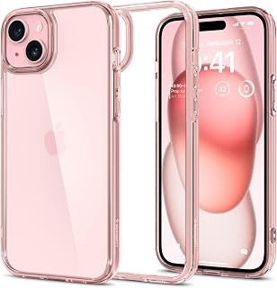 Spigen Case for iPhone 15 Case, Ultra Hybrid [Anti-Yellowing] Designed for Apple iPhone 15 Case - Rose Crystal