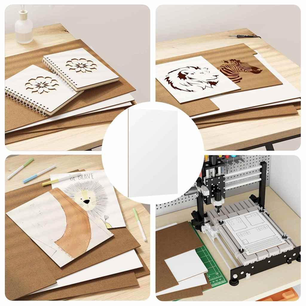 Placas decorativas de madera blanca, 30 x 42 x 0,27 cm, 50 unidades, para interiores, para manualidades, para pintar, grabar, tallar, manualidades, decoración, regalo, accesorios