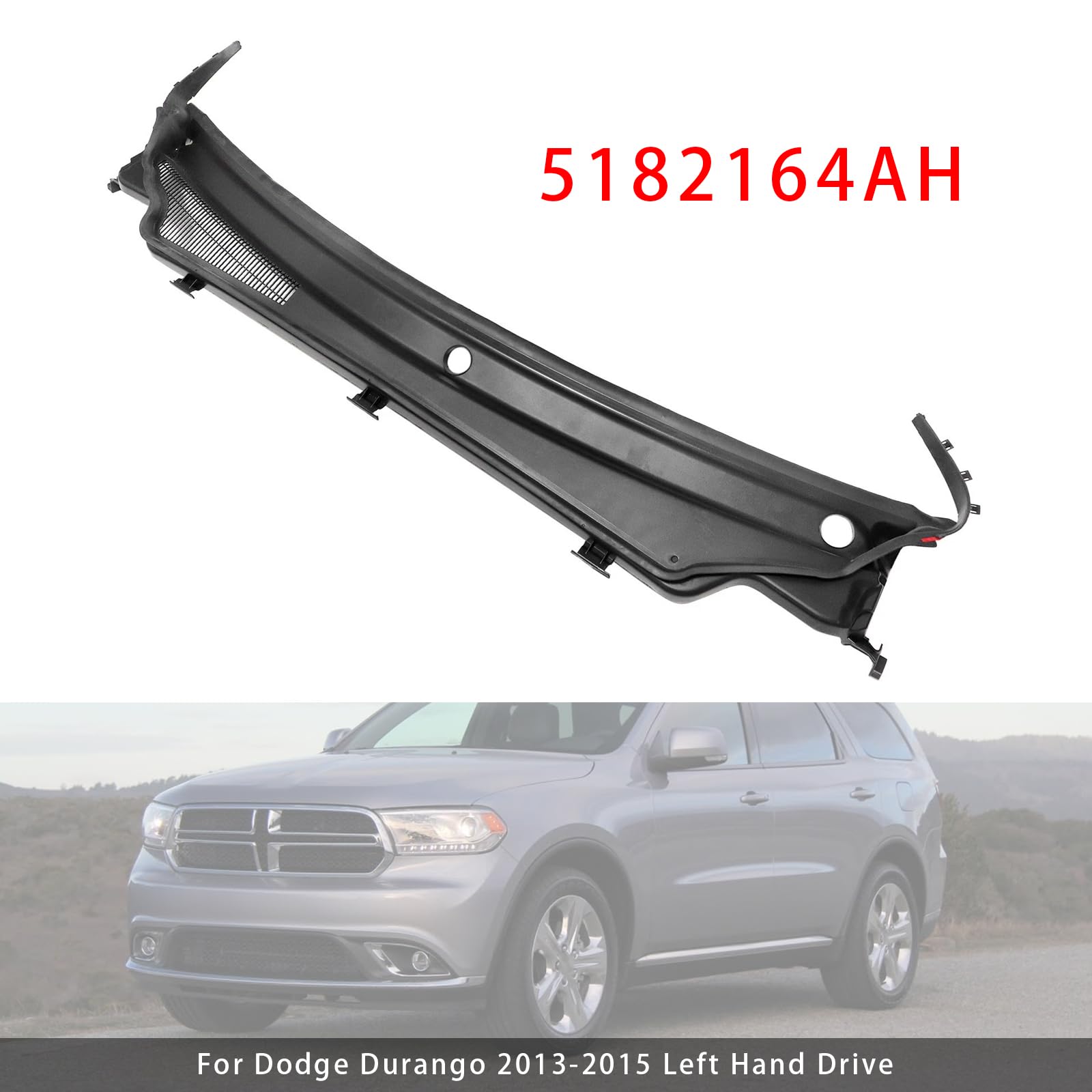 MAD HORNETS Windshield Wiper Cowl Top Panel Vent 5182164AH Passend für Dodge Durango 2013-2015