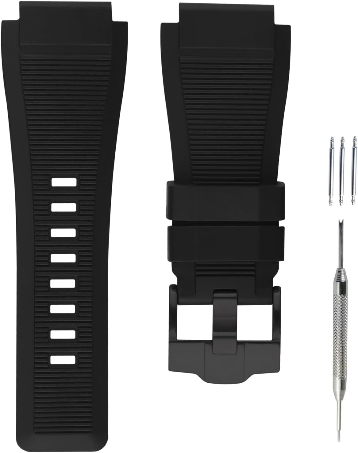 Rubber Watch Band Compatible for Bell & Ross B&R BR-01 BR01 BR-03 BR03 Diver Silicone Strap Replacement for men and women wirst watchband