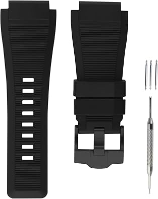 Rubber Watch Band Compatible for Bell & Ross B&R BR-01 BR01 BR-03 BR03 Diver Silicone Strap Replacement for men and women wirst watchband