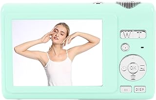 4K Digital Camera 48MP HD Dual Screen 16x Digital Zoom Selfie Camera Fotografía Estudiantes Adolescentes (Green)